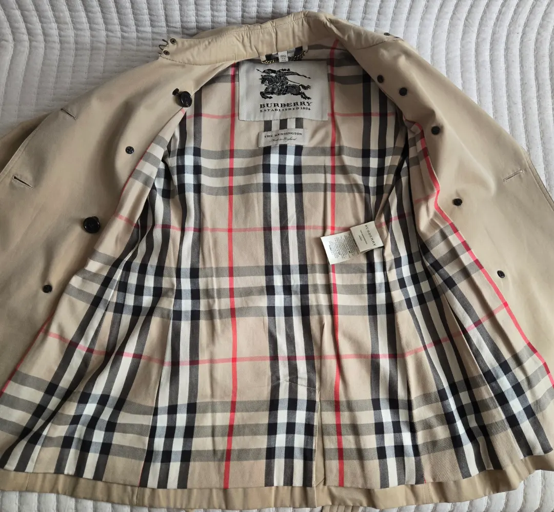 Burberry Kensington Short Trench Coat Belted Collared Beige Women US XXS (IT 34) — photo 2